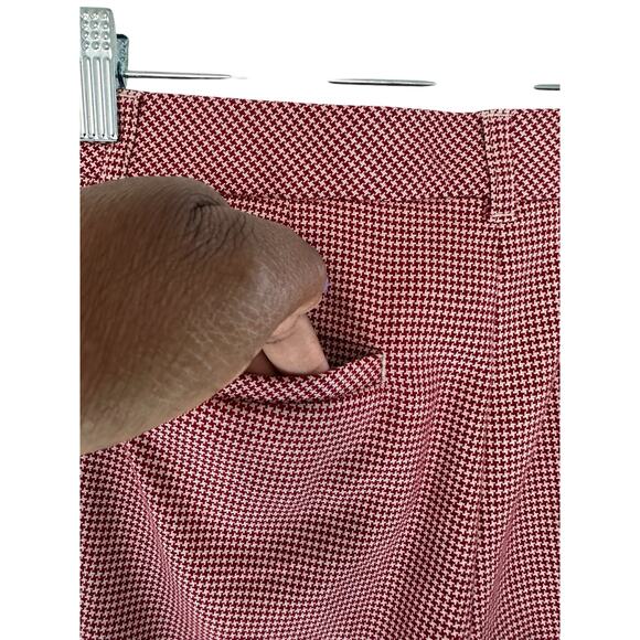 J. Jill Red Gingham Office Career Work Office Cropped Trouser Pants Size 10 - Picture 5 of 13